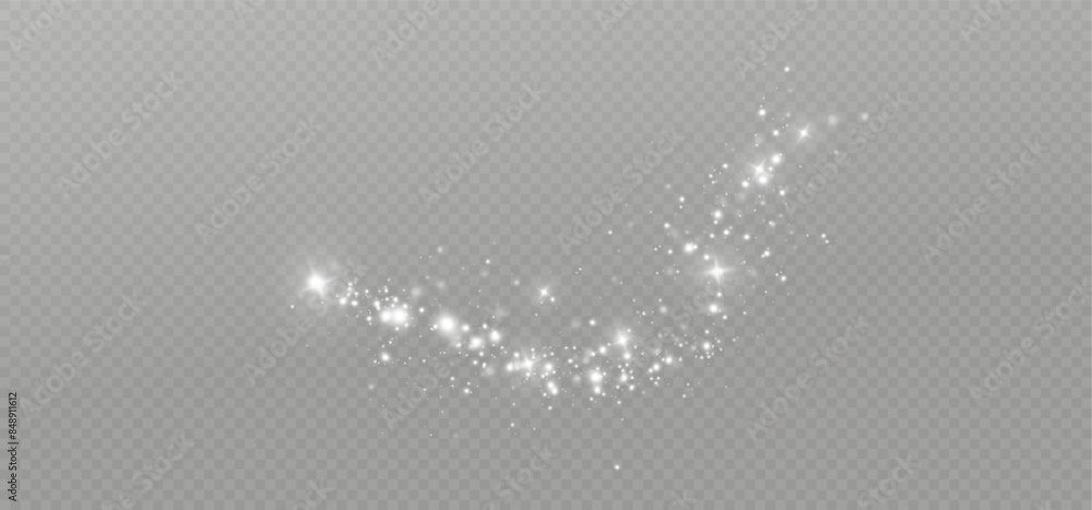 Glow light effect. Vector illustration. Christmas flash. dust