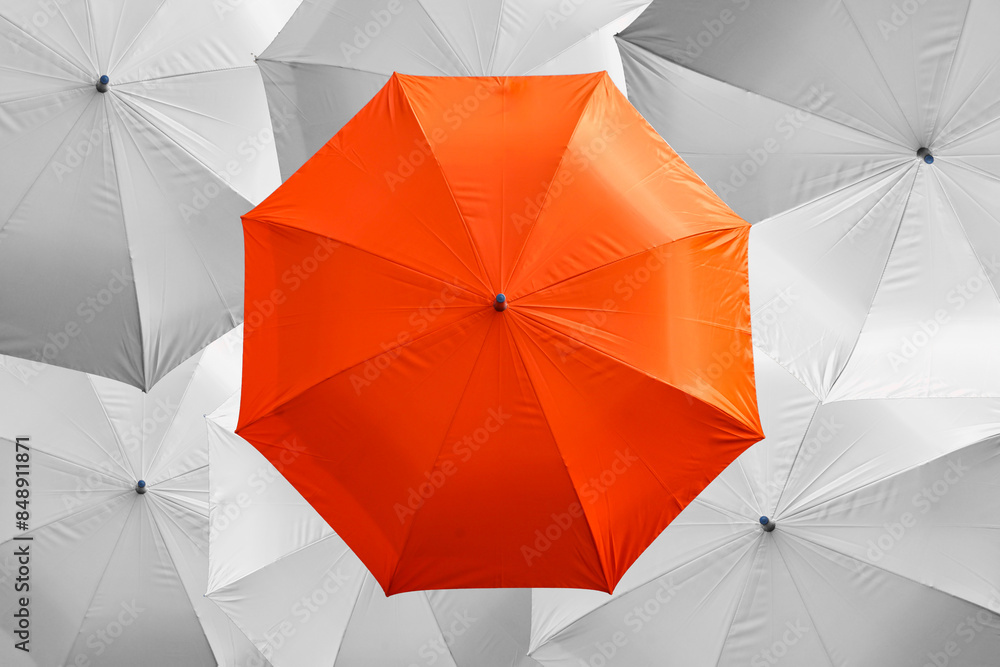 the colorful umbrella in white background the colorful umbrella in white background