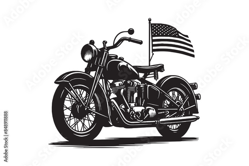 Motorcycle silhouette Vector Illustration Artwork