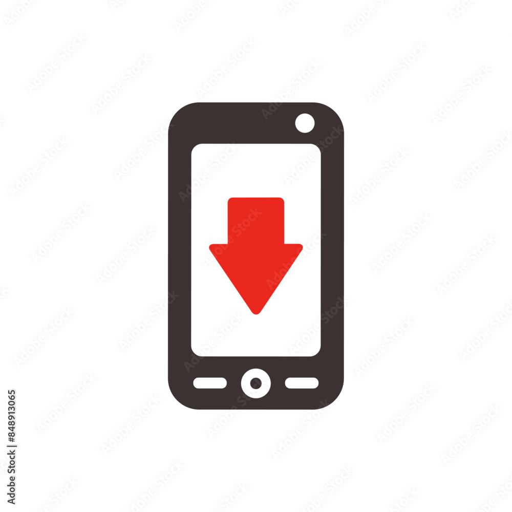 smartphone icon, made in color style. smartphone icon, made in color style.