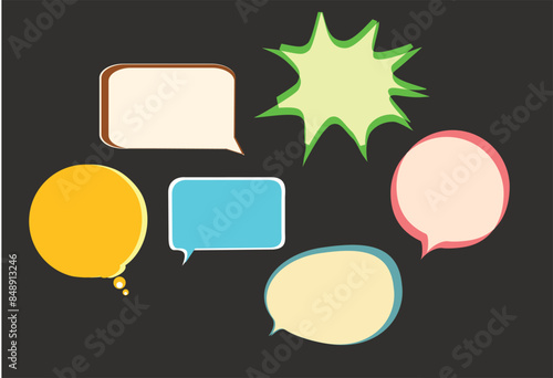 Speech bubbles quotes icon message chat vector