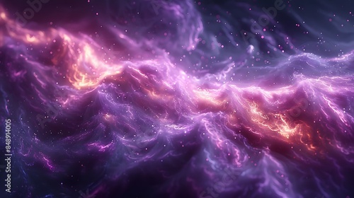 purple particles swirling in chaotic patterns on a black background