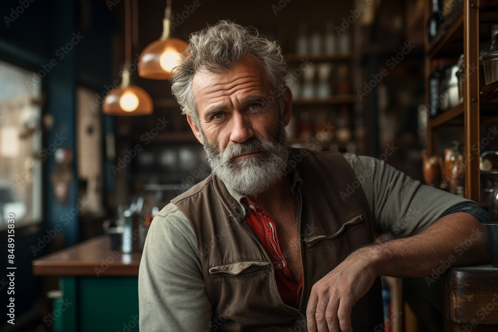 Portrait of a confident man in office working as chief company owner made with generative AI Portrait of a confident man in office working as chief company owner made with generative AI