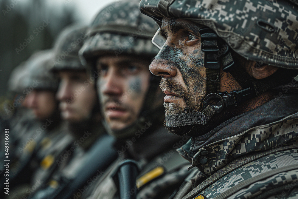 Warfare young soldier created by AI generative technology Warfare young soldier created by AI generative technology