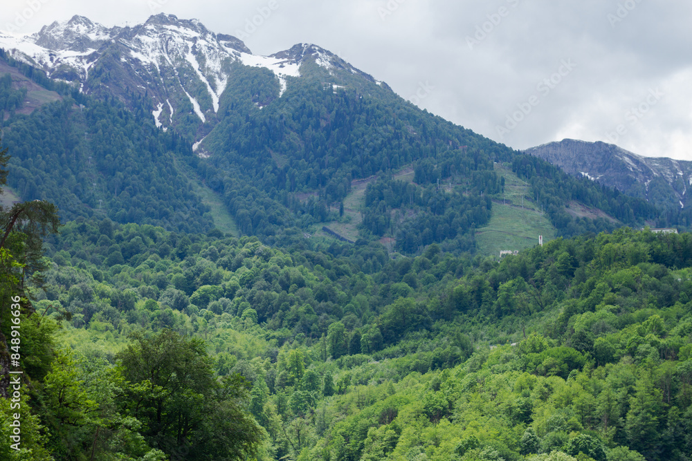 Rosa Khutor mountains view landscape Rosa Khutor mountains view landscape
