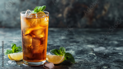 Wallpaper Mural Long Island Iced tea cocktail in glass, refreshing alcohol drink Torontodigital.ca