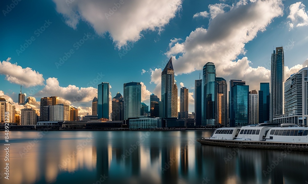 Fototapeta premium City and sky