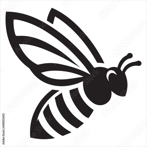 Bee silhouette vector  illustration