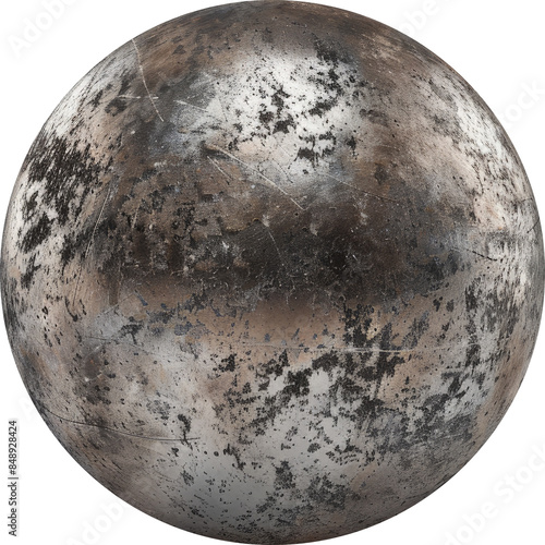 Silver sphere cannonball sticker transparent background PNG clipart