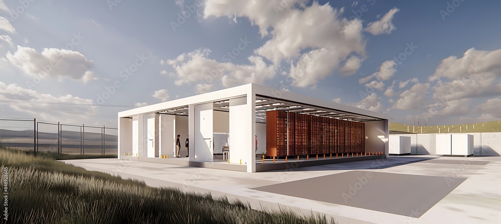 Obraz premium Innovative Energy Plant: Cutting-Edge Technology for a Sustainable Future