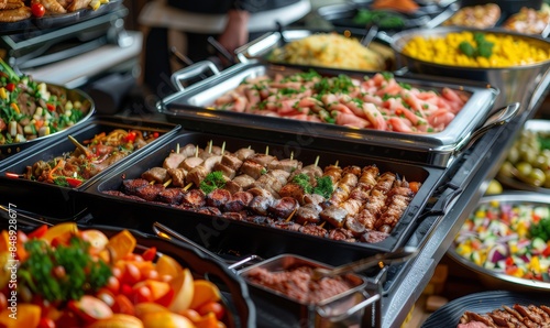 Indulge in a delectable culinary experience with our buffet dinner catering service, offering a diverse cuisine selection to satisfy every palate © wpw