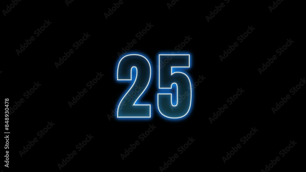 30 seconds countdown with a blue neon glow and outline on a black background. Neon sans serif bold with a heavy and strong atmosphere. 4K Motion Graphics. 30 seconds countdown with a blue neon glow and outline on a black background. Neon sans serif bold with a heavy and strong atmosphere. 4K Motion Graphics.