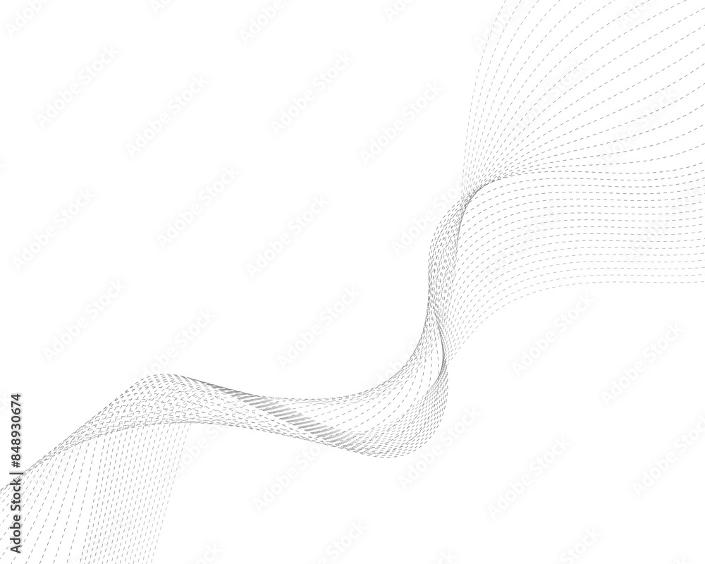 Fototapeta premium Vector abstract background with dynamic waves, lines and particles. 