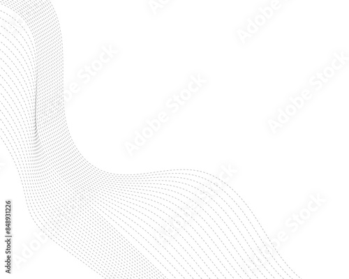 Vector abstract background with dynamic waves, lines and particles. 