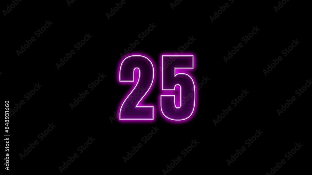30 seconds countdown with a pink neon glow and outline on a black background. Neon sans serif bold with a heavy and strong atmosphere. 4K Motion Graphics. 30 seconds countdown with a pink neon glow and outline on a black background. Neon sans serif bold with a heavy and strong atmosphere. 4K Motion Graphics.