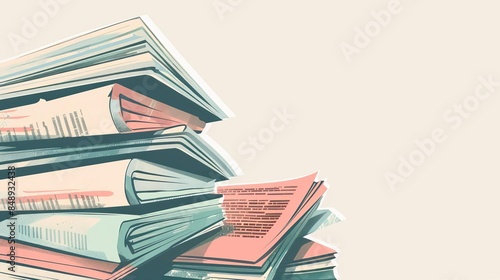 a financial newsletter clipart, economic news element, retro style, muted colors, isolated on white background