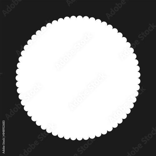 Scallop Edge Circle Shape Border Frame