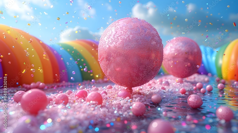 Vibrant and Whimsical LGBTQ Pride Brunch in Digital Abstract Artwork Vibrant and Whimsical LGBTQ Pride Brunch in Digital Abstract Artwork