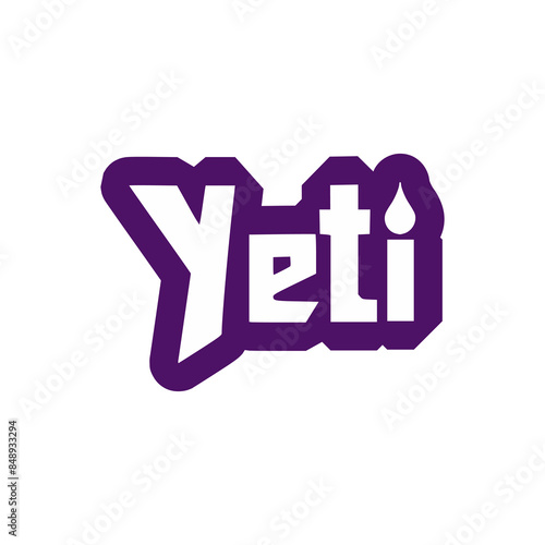 yeti monster text fashion tshirt sticker vector illustration template design