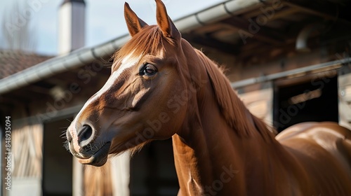 Close-up Portrait of a Chestnut Horse © We3 Animal