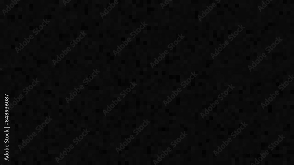A seamless black noise pixel background with a subtle textured pattern. Pattern animates randomly. Loop animation which ideal for copy space, background, etc