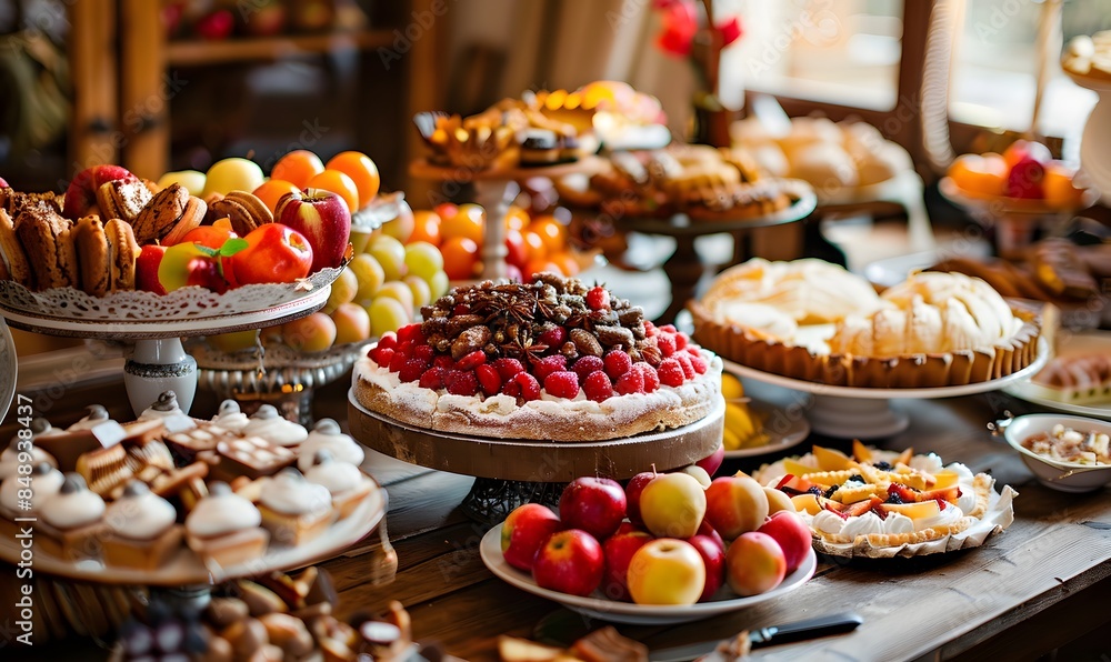 A table full of desserts and fruit, A table full of desserts and fruit, Generative AI A table full of desserts and fruit, A table full of desserts and fruit, Generative AI