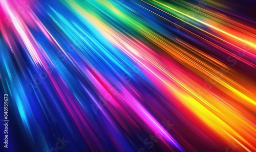 Abstract colorful lights. AI.