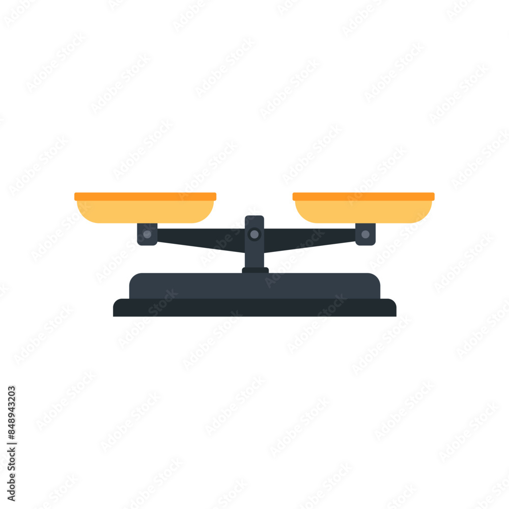scale weight flat design vector illustration. Libra scale isolated on white background. scale weight flat design vector illustration. Libra scale isolated on white background.