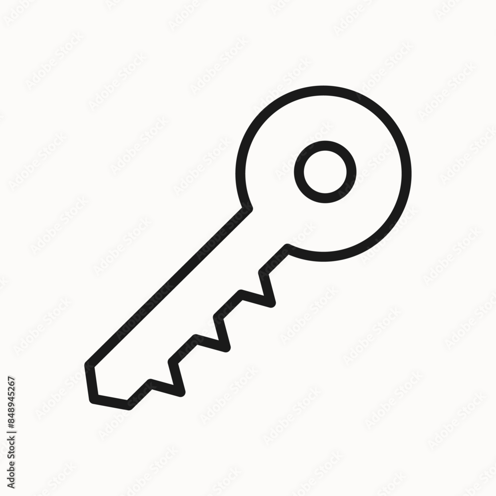 Key line icon.Security, safety and protection sign, symbol. Isolated on a white background. Pixel perfect. Editable stroke. 64x64. Key line icon.Security, safety and protection sign, symbol. Isolated on a white background. Pixel perfect. Editable stroke. 64x64.