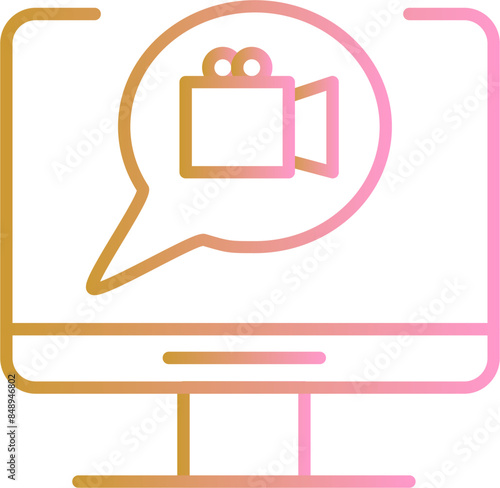 Video Communication Vector Icon