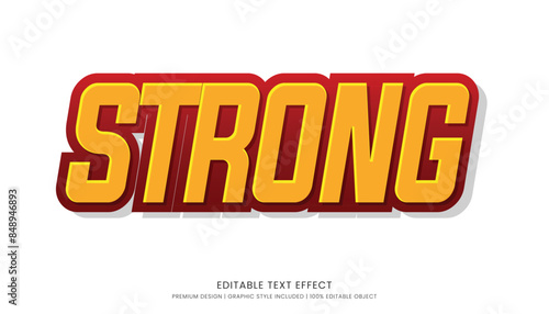 strong editable text effect vector design for champion ship and community club logo