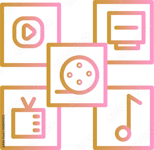Multimedia Vector Icon