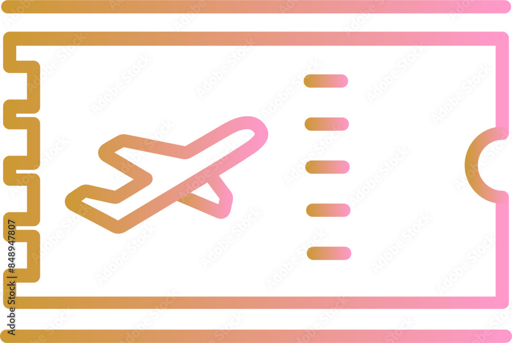 Plane Tickets Vector Icon Plane Tickets Vector Icon
