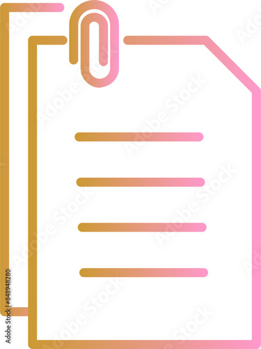 Attached Documents Vector Icon