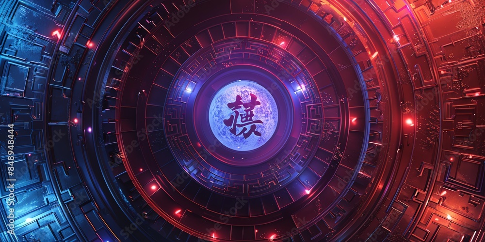 A circular, mystical design inspired by the I Ching, with ancient Chinese symbols and hexagrams. The center features the Taiji (Yin-Yang) symbol, surrounded by an intricate pattern of trigrams. A circular, mystical design inspired by the I Ching, with ancient Chinese symbols and hexagrams. The center features the Taiji (Yin-Yang) symbol, surrounded by an intricate pattern of trigrams.