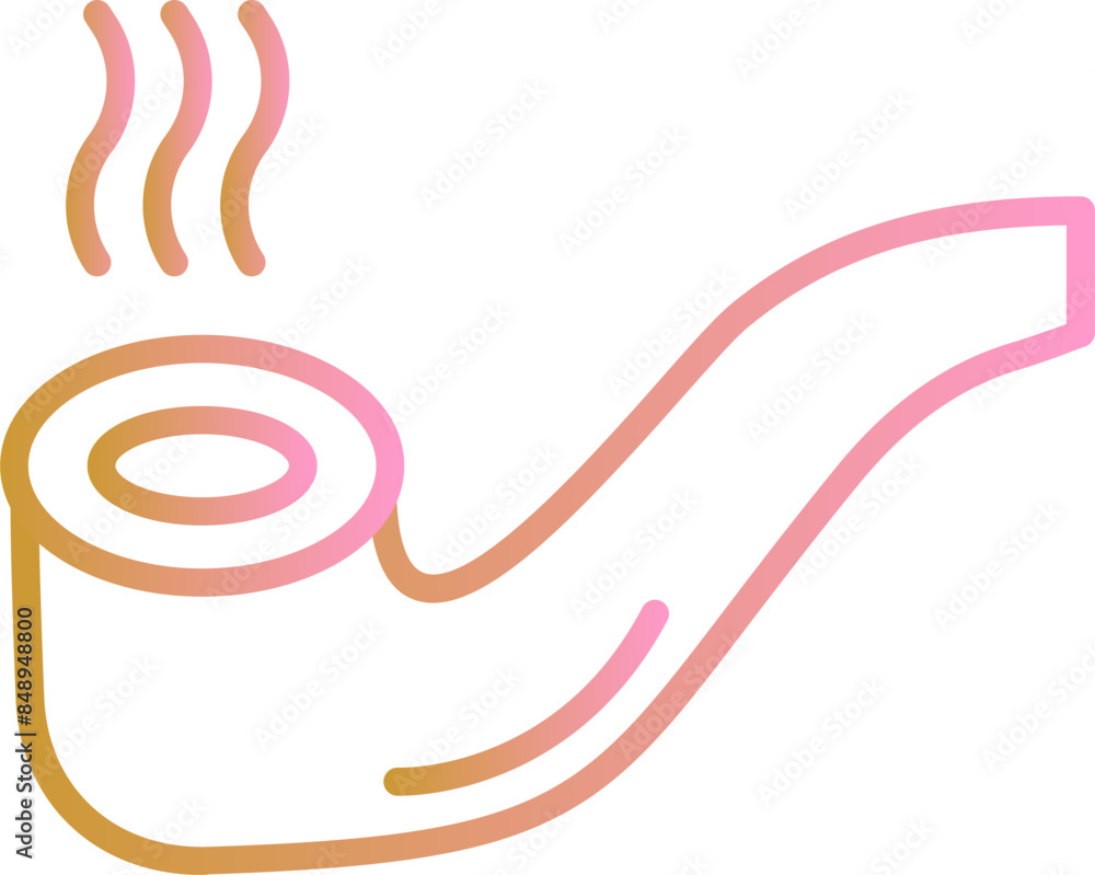 Fototapeta premium Cigar Pipe Vector Icon