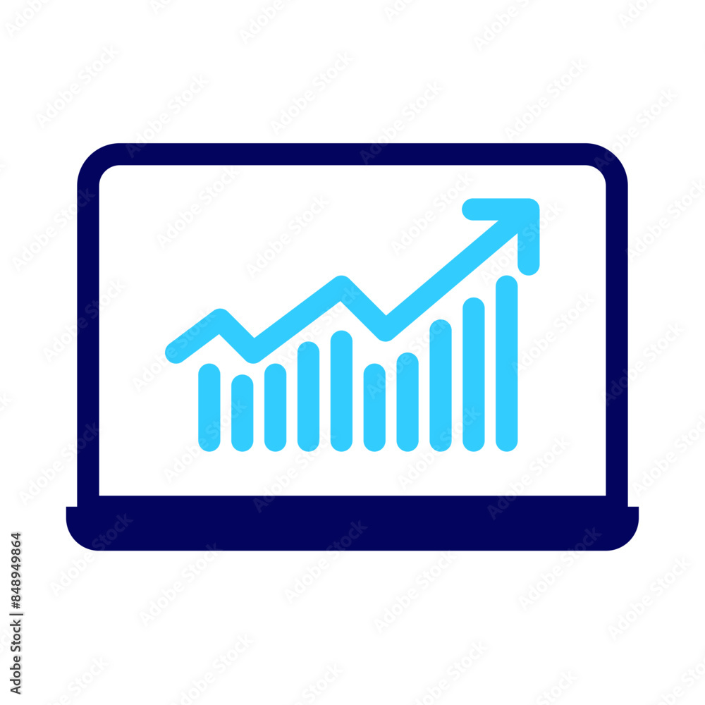 website analytics in SEO icon flat style with blue color website analytics in SEO icon flat style with blue color
