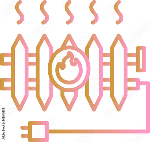 Heat Radiator Vector Icon