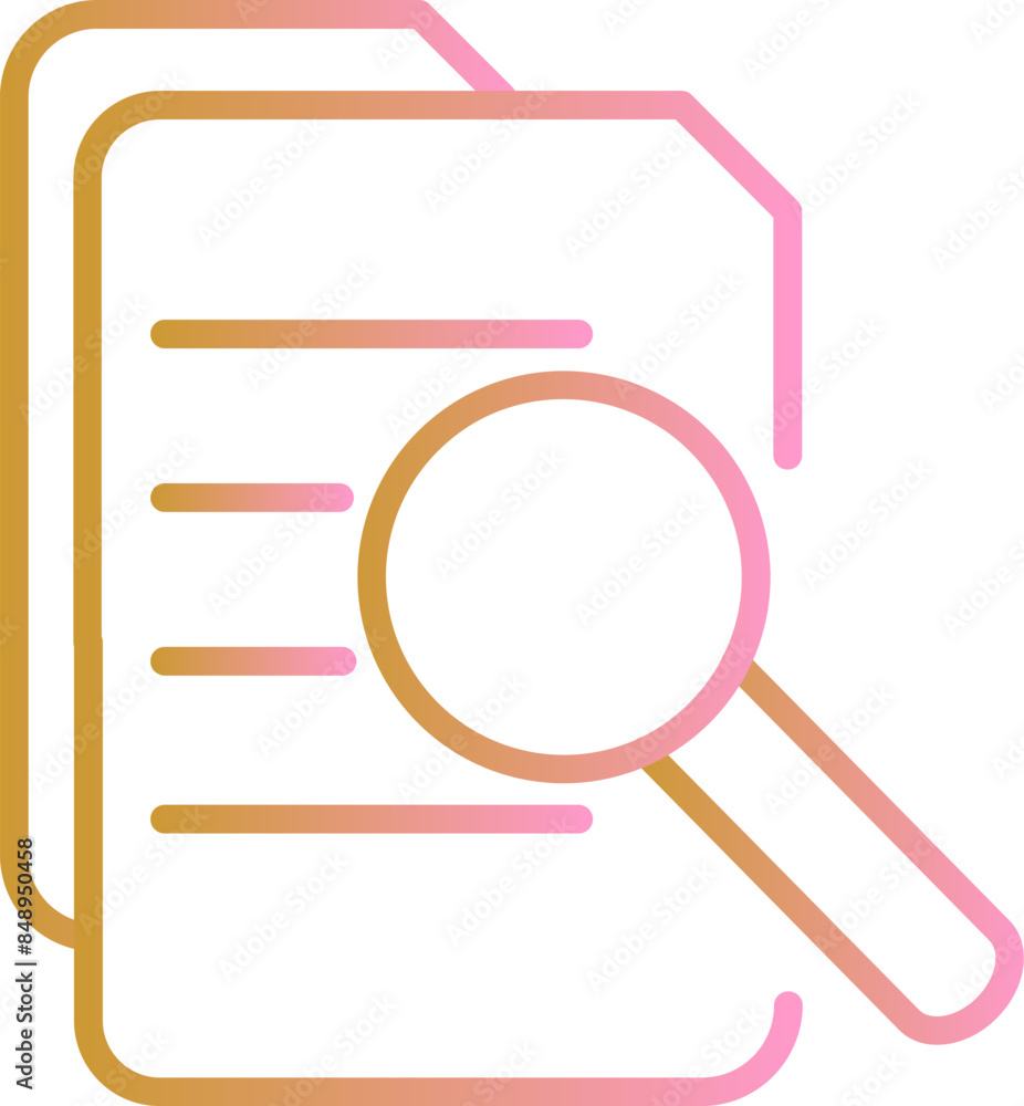 Magnifier Document Vector Icon Magnifier Document Vector Icon