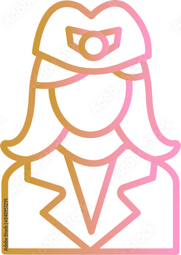 Flight Attendant Vector Icon