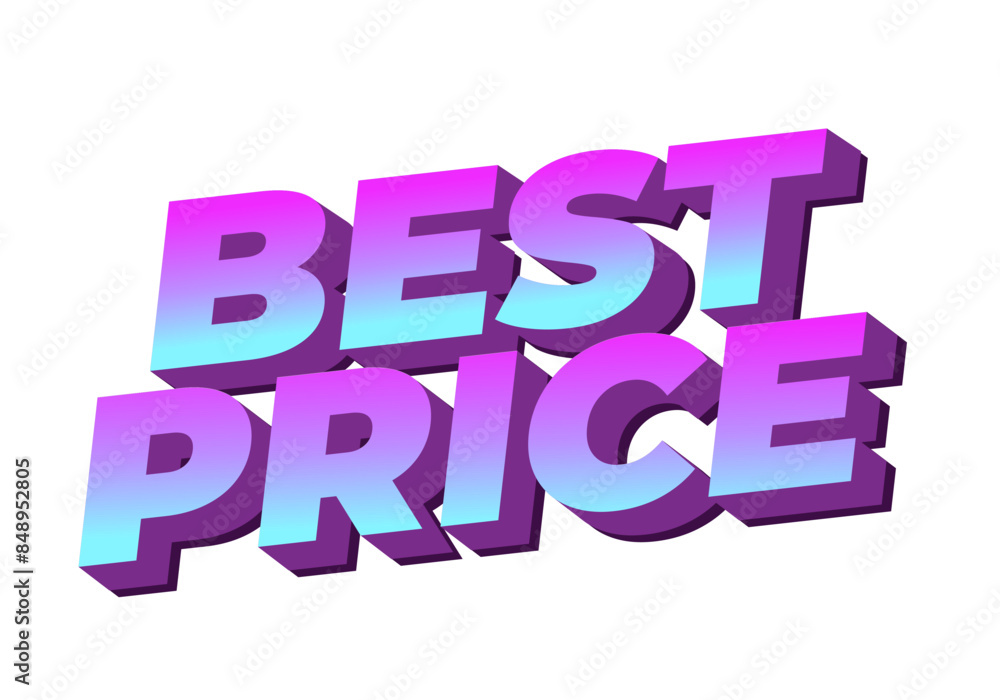 Best price. Text effect in 3D style with good colors Best price. Text effect in 3D style with good colors