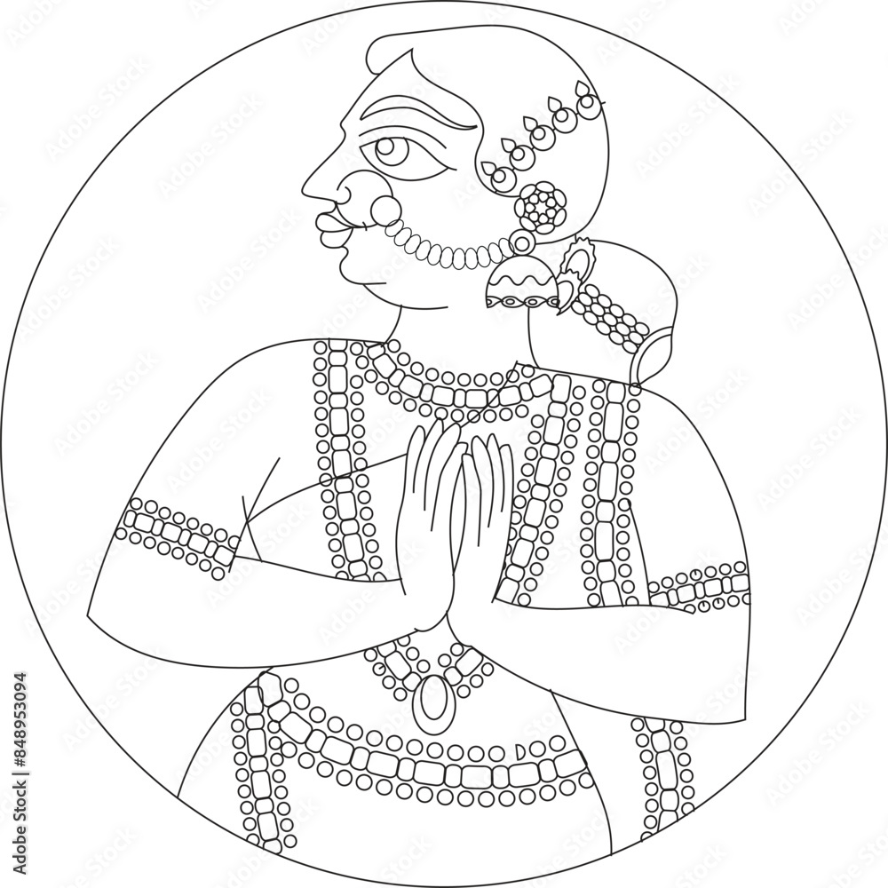 Ganjifa old tradition of playing cards. Ganjifa drawings are a folk art