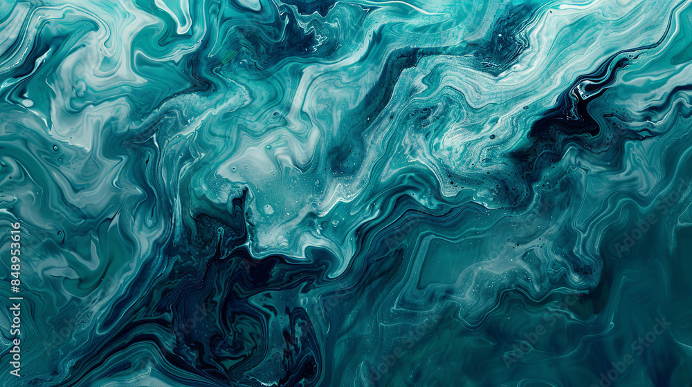 An abstract art teal blue-green gradient paint background features a liquid fluid grunge texture, creating a visually captivating display of color and movement An abstract art teal blue-green gradient paint background features a liquid fluid grunge texture, creating a visually captivating display of color and movement