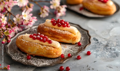 Wallpaper Mural sweet eclairs, Generative AI Torontodigital.ca