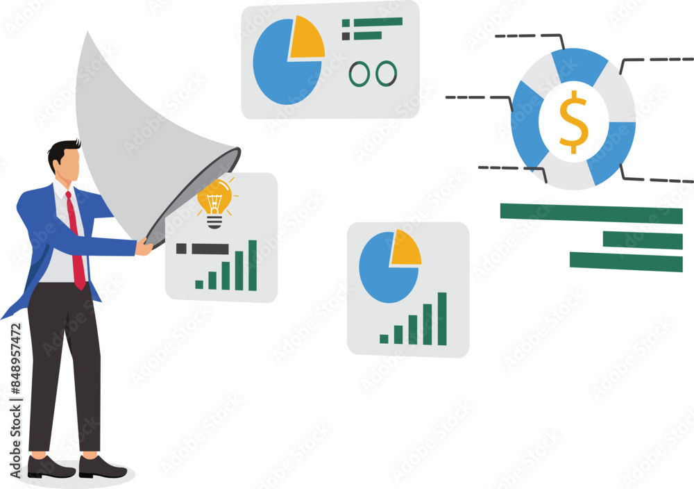 Collect data, statistics or datum diagram, information, research and analysis info, data consolidation, clensing or big data process concept, businessman catch data graph and chart with butterfly net Collect data, statistics or datum diagram, information, research and analysis info, data consolidation, clensing or big data process concept, businessman catch data graph and chart with butterfly net