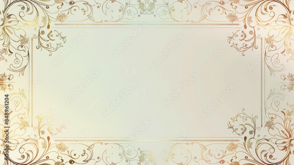 Elegant Gold-Framed Invitation Card Elegant Gold-Framed Invitation Card