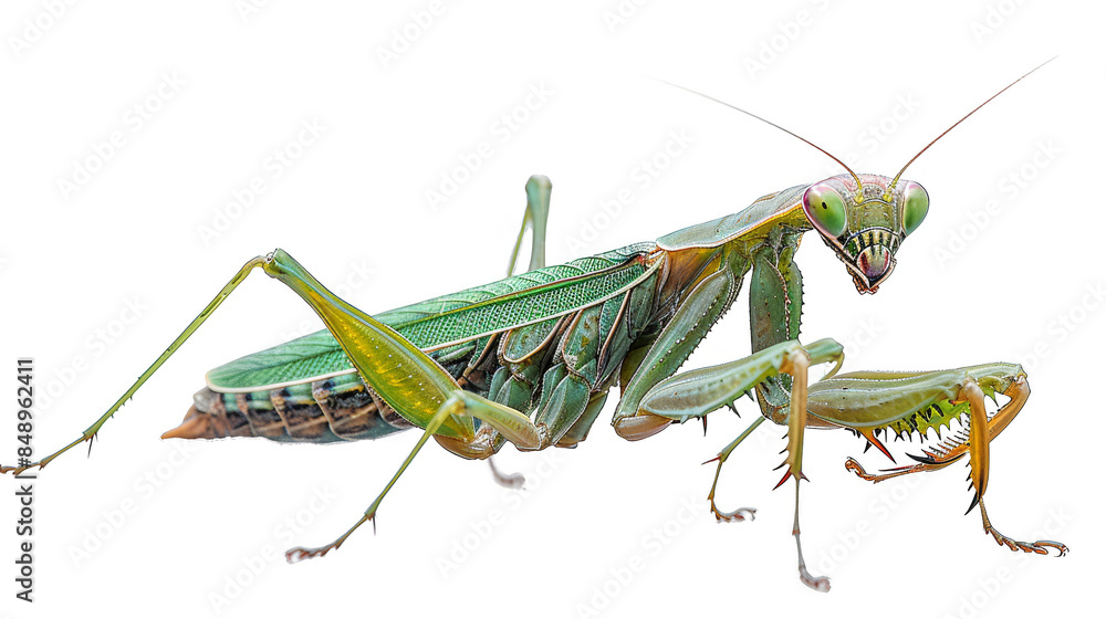 Mantis ordinary or mantis religious, isolated on black transparent background Mantis ordinary or mantis religious, isolated on black transparent background