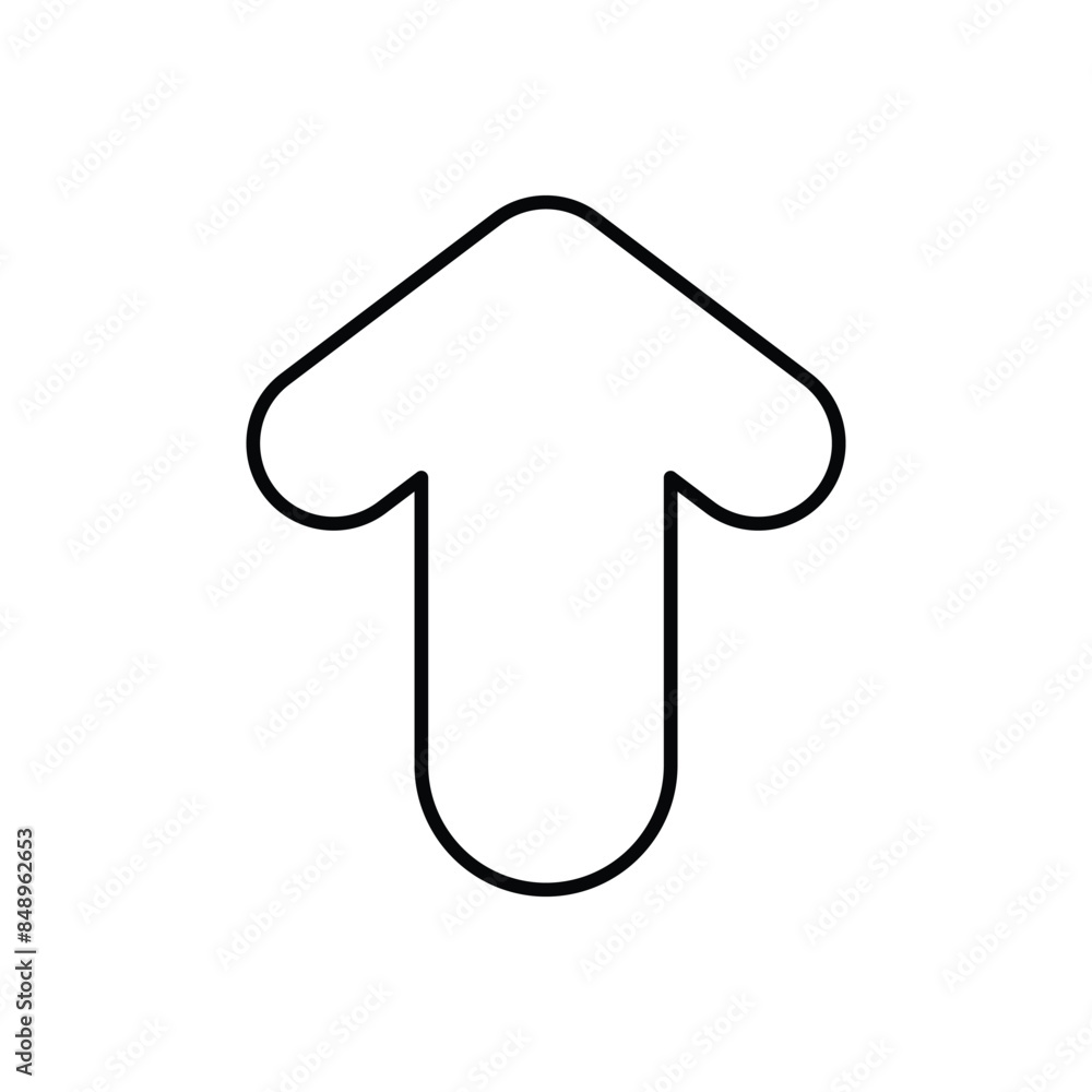Arrow Up icon design with white background stock illustration Arrow Up icon design with white background stock illustration