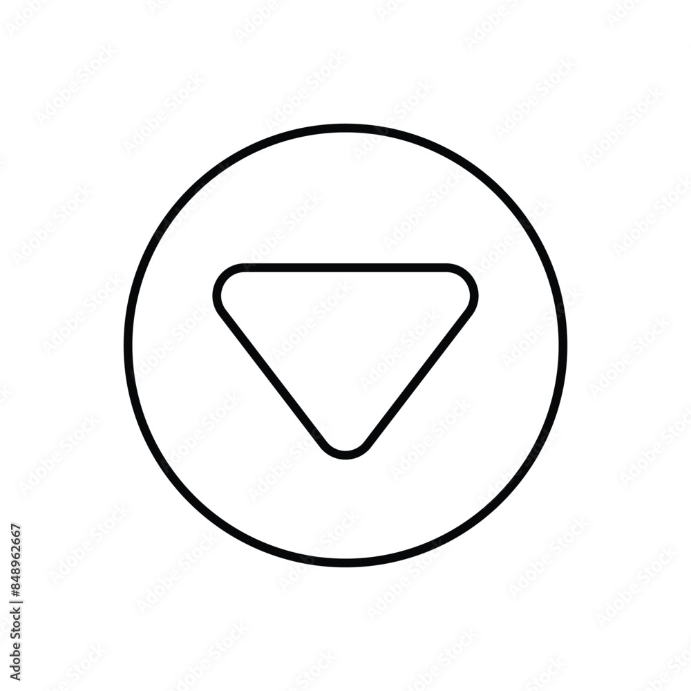 Arrow Down icon design with white background stock illustration Arrow Down icon design with white background stock illustration