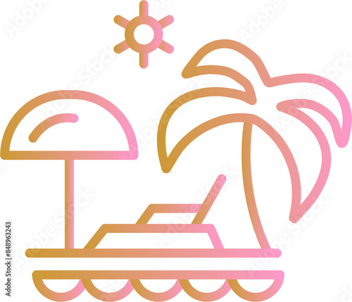 Vacation Spots Vector Icon